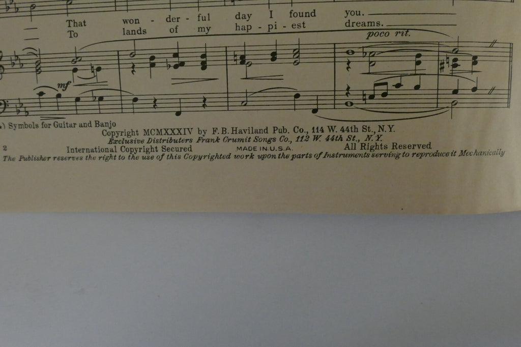 The Sweetest Song of All, 1934, by J. Will Calahan and Joyce E. Joslyn