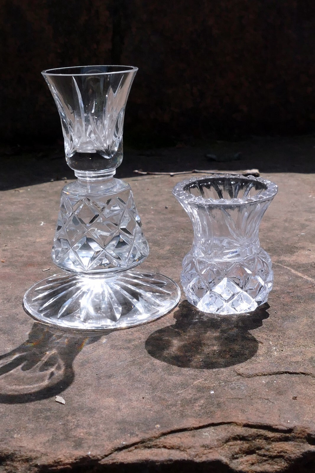 Lenox  Impression Crystal Single Candlestick Holder 4.5” and Artman 2.5"