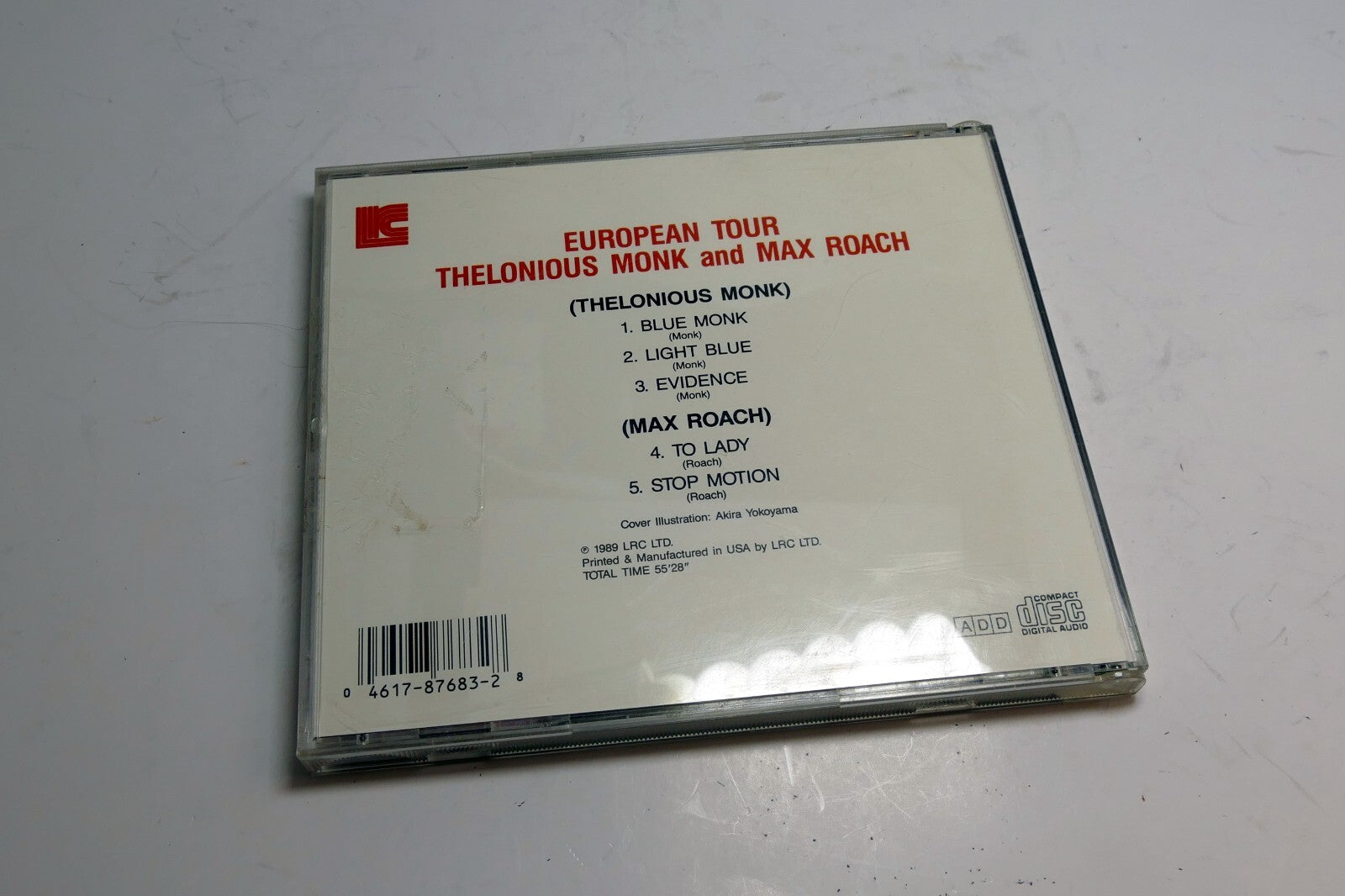 THELONIOUS MONK and MAX ROACH European Tour - CD - CDC 7683 LRC LTD. 1989