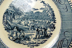 Vintage Currier and Ives Blue by Royal China Harvest Bread Butter Plate 6" one