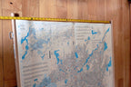 Wall Hanging Santa Clara County Map San Jose Silicon Valley USA 58X42" Ex  Large