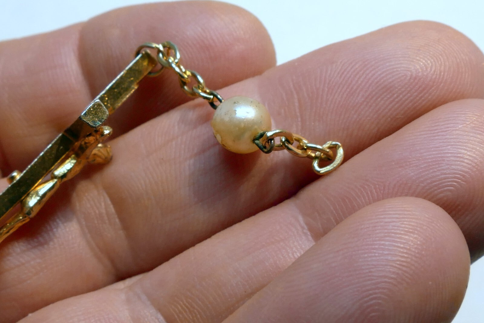 Gold Color tone Crucifix Cross Pendant Charm - ITALY vintage 2" long Catholic