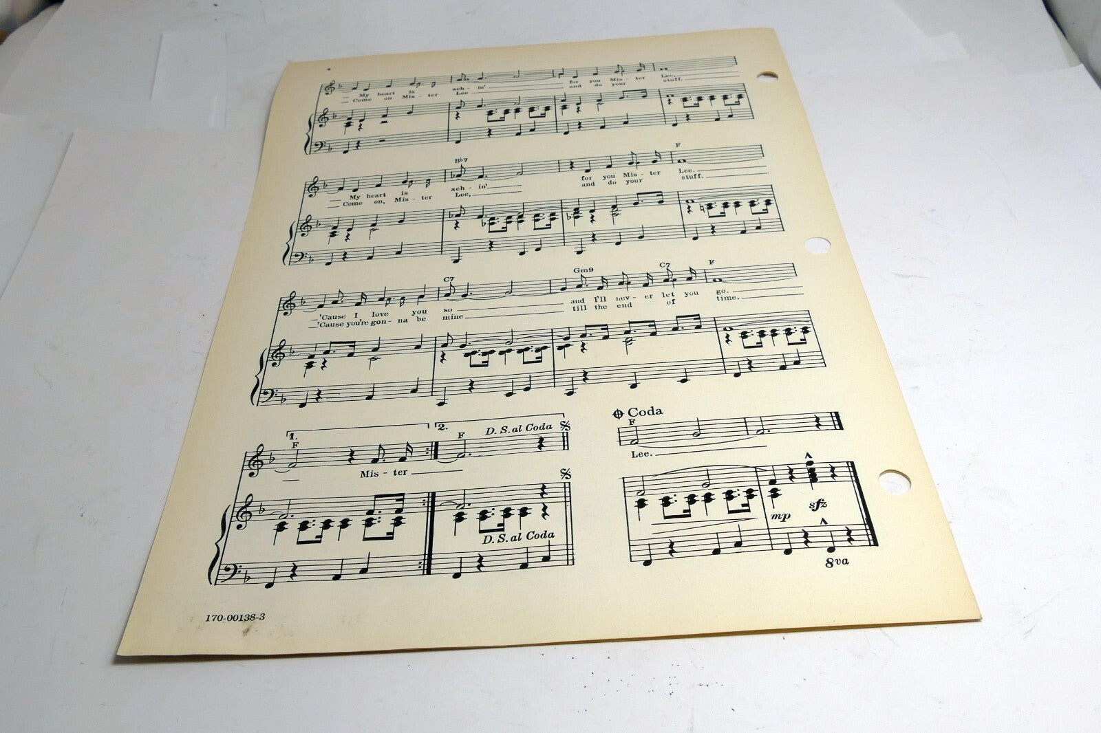 Mister Lee by Dixon Gathers Webb Pought   1957 Sheet Music The Bobbettes