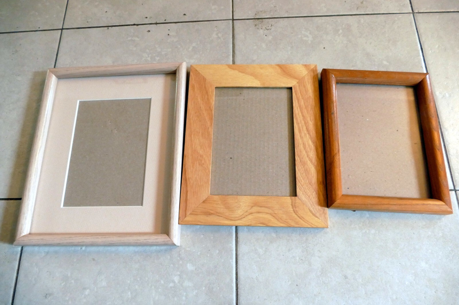 Pack of 3 three solid wood picture portrait frame 5x7" art photo lot