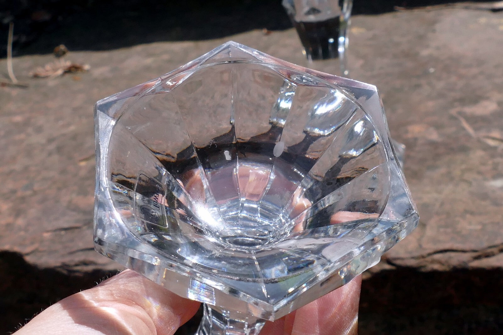 TOWLE Set of 2 Clear Lead Crystal Candle Stick Holders made Austria 5" lot