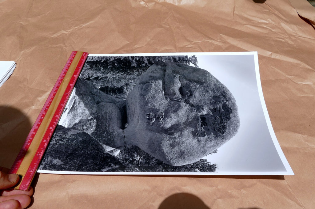 Yosemite California 11X14" Black & white Picture Photo Boulder Rock sky Unsigned