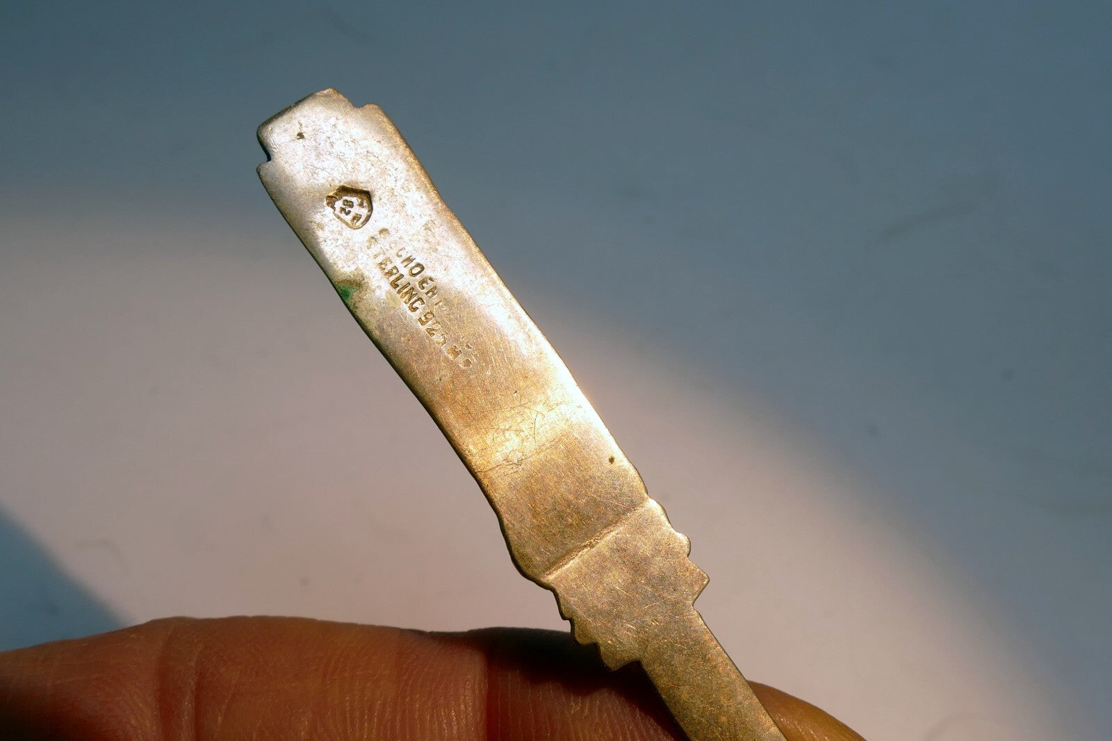 925 Sterling Silver - Aztec or Maya Tribal Warrior Spoon -  Mexico 10 gr.