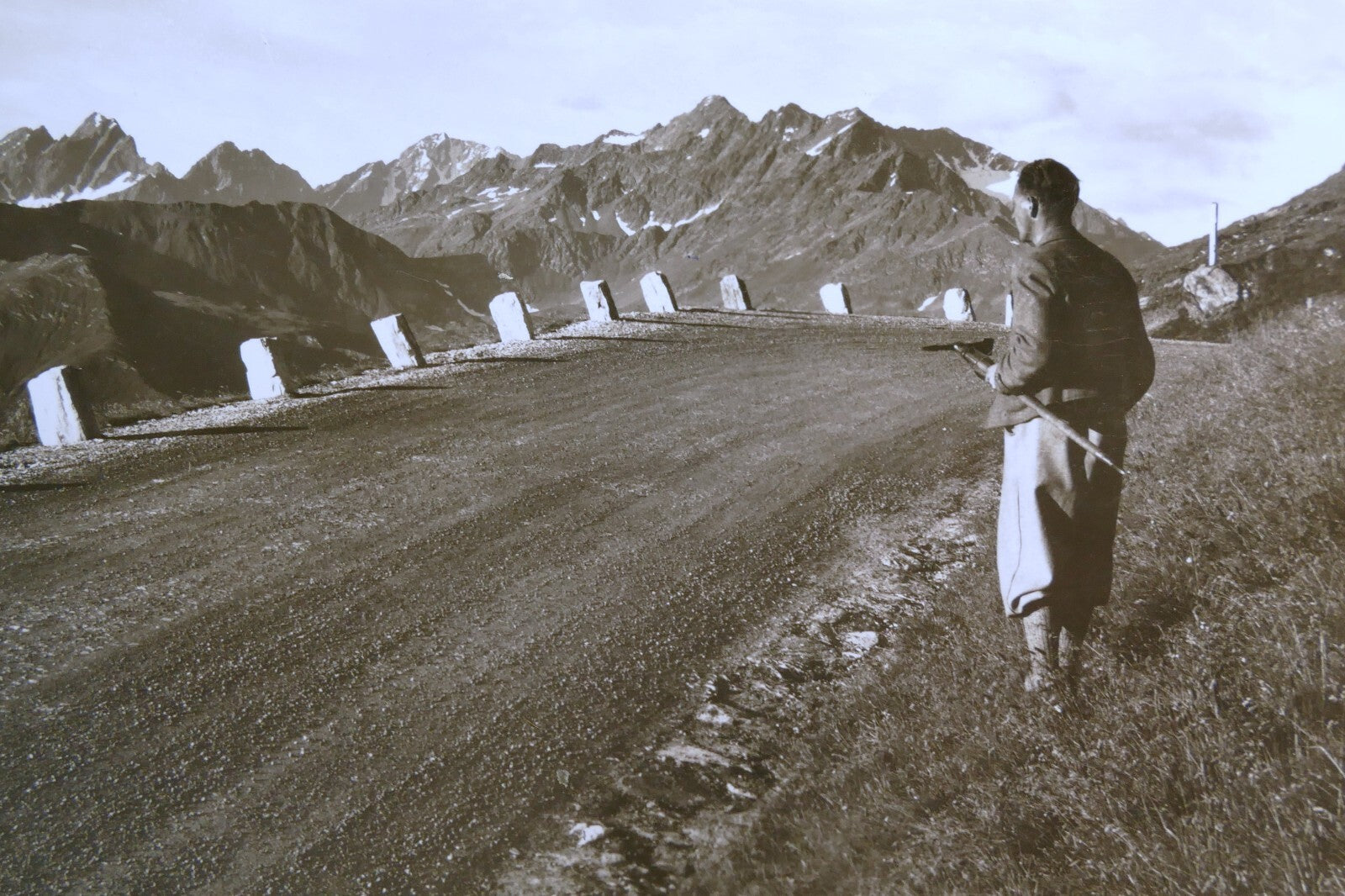 Großglockner hochalpenstraße postcard black & white austria vintage   unposted