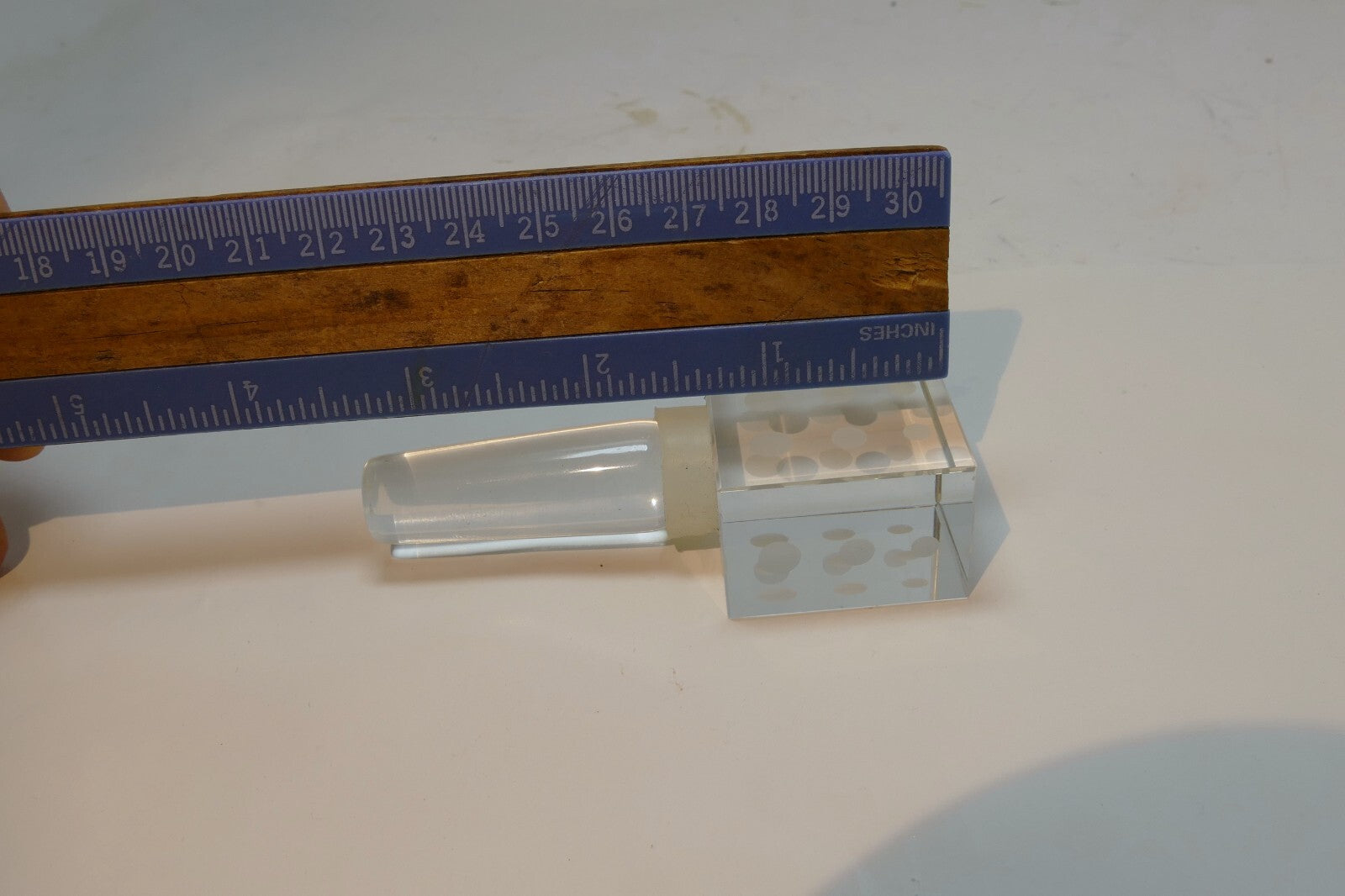 Mikasa Etched dots Crystal Glass Bottle Stopper square shape