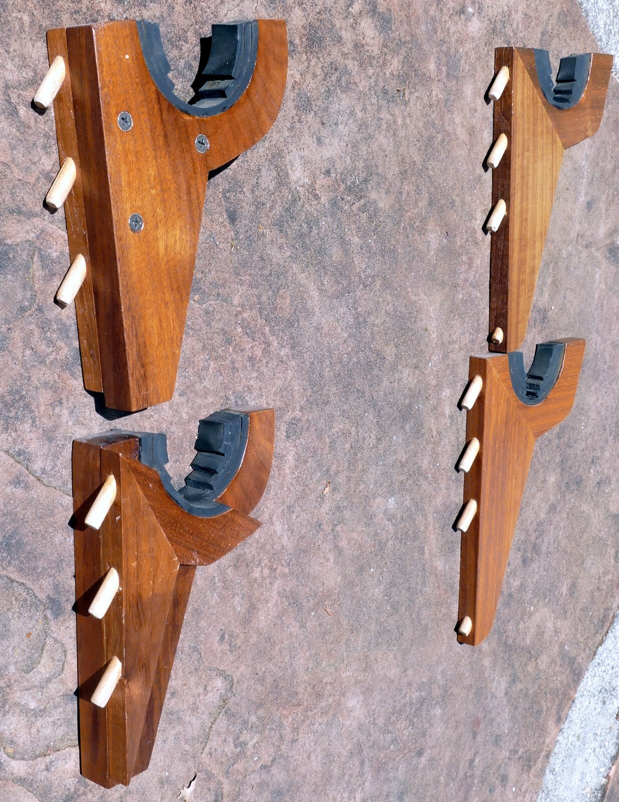 2 rifle gun rack wall mount wooden shotgun holder gun display hanger handmade