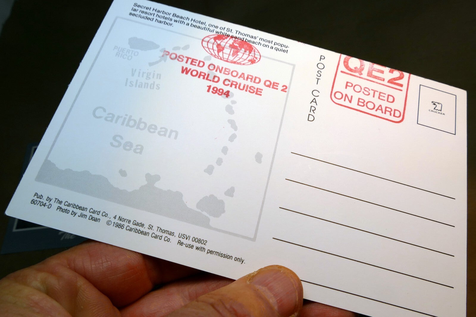 1980's Postcard St. Thomas Virgin Islands lot of 3 vintage 1990's Caribbean sea