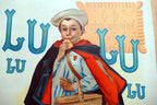 Lu lu biscuit poster only upper half firmin bouisset cookies 1930   as is damaged