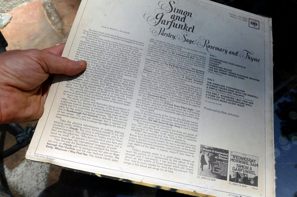 Simon & Garfunkel "Parsley, Sage, Rosemary And Thyme" CS 9363  vinyl LP  record