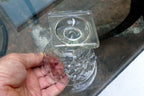 Waterford Goblet Desert Cup 3.5" Tall Square base Diamond - single piece