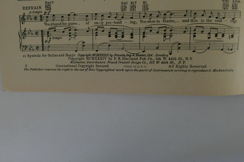 After To-Night We Say Good-Bye, 1934, by Leo Towers and Harry Leon