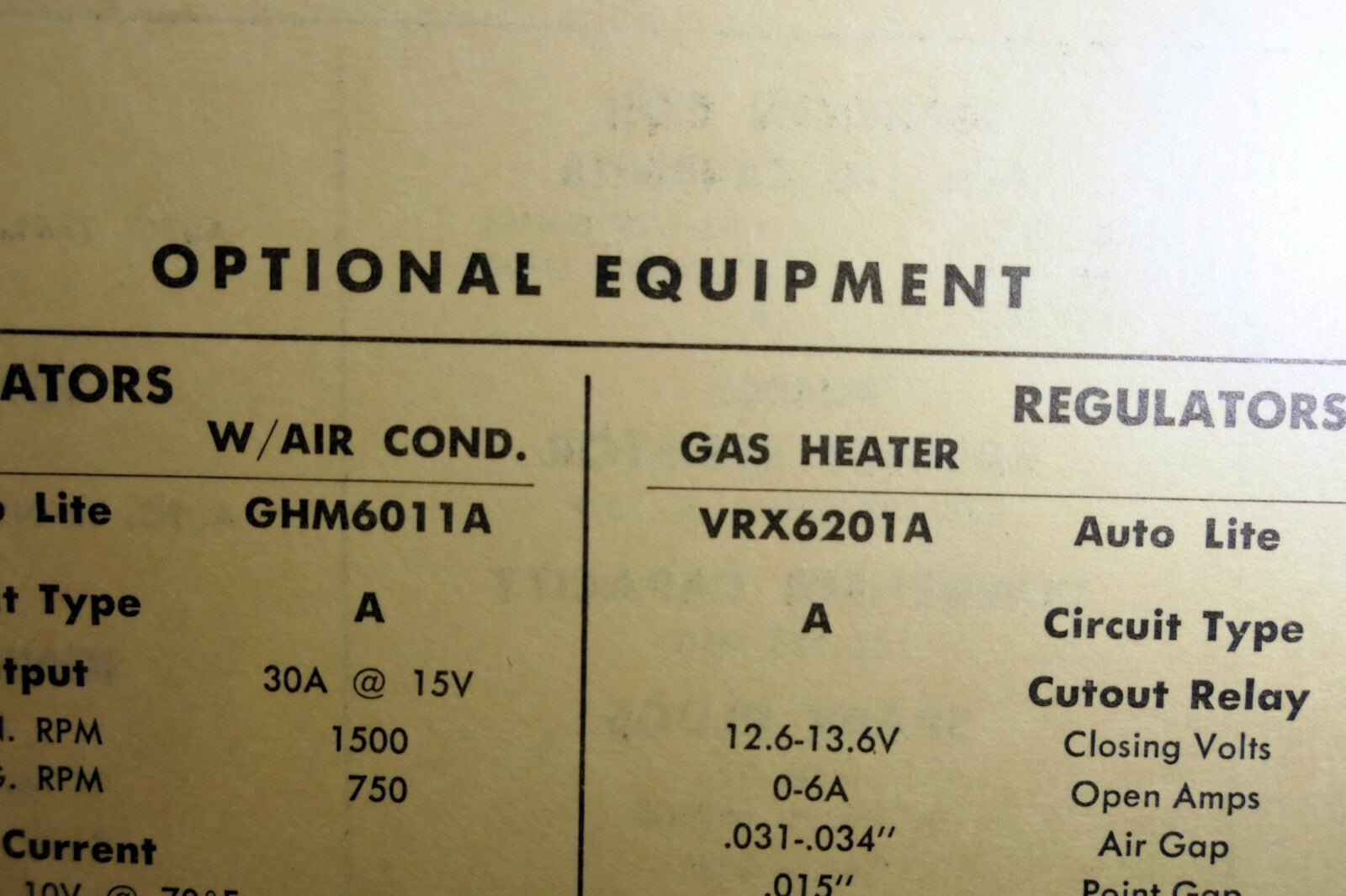 1958 Chrysler 300D LC3-S 392 Sun Electric Car Specs Sheet Chart