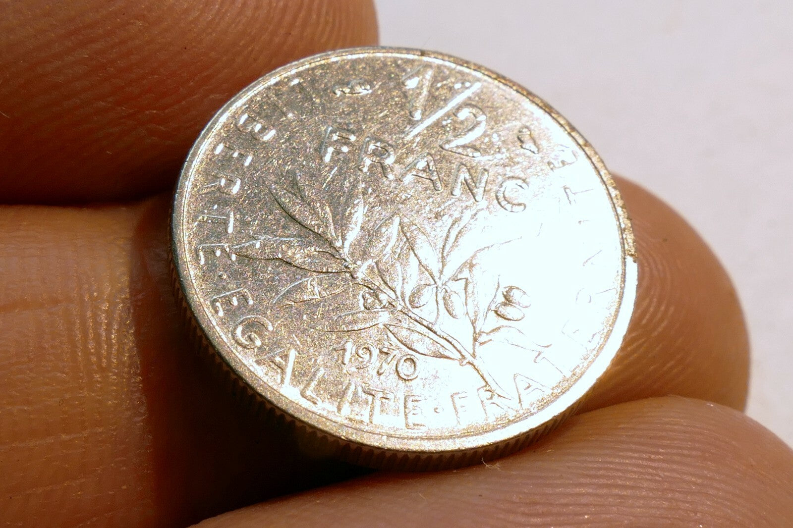 Republique Francais  1/2 Franc 1970 coin France