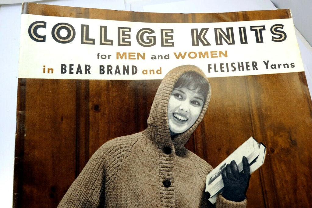 College knits for men and women bear fleisher yarns magazine 1958