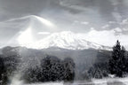 Mt. Shasta California 11X14" Black & white Picture Photo in Winter USA