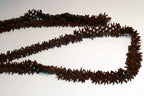 Brown Hawaiian Koa Seed Lei Single Strand Necklace 24" Boho Jewelry