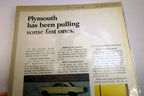 1966 Plymouth Belvedere Barracuda  Magazine clippings advertisement Ad