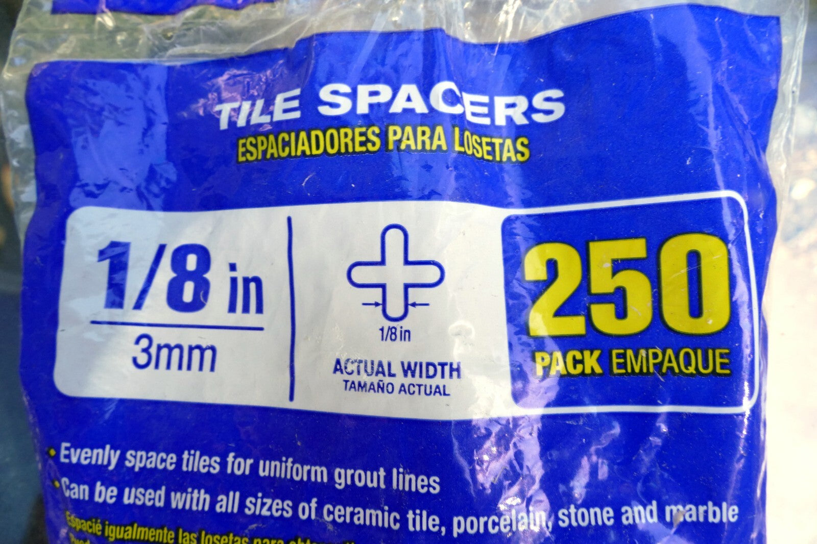 Qep 1/8" tile spacers 3mm pack of 200. can be used with all types of tile!