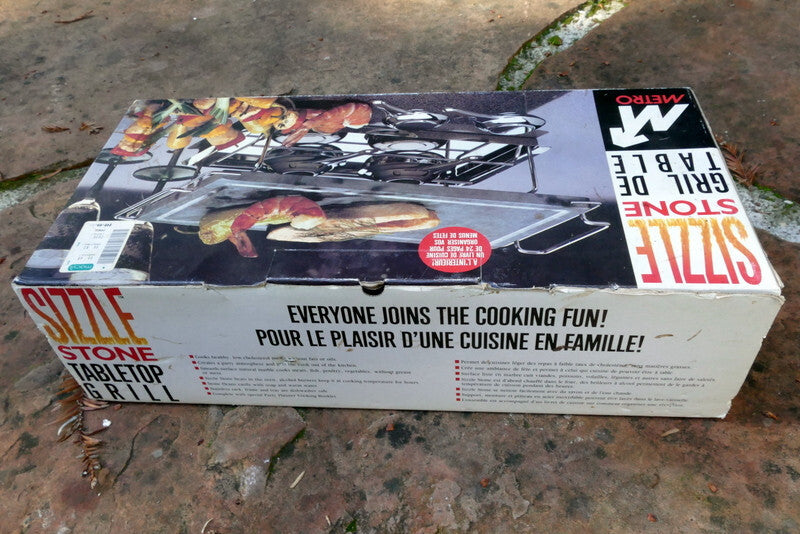 Metro Stone Tabletop Grill Black Rock Grill TOP with 2 alcohol burners warmers