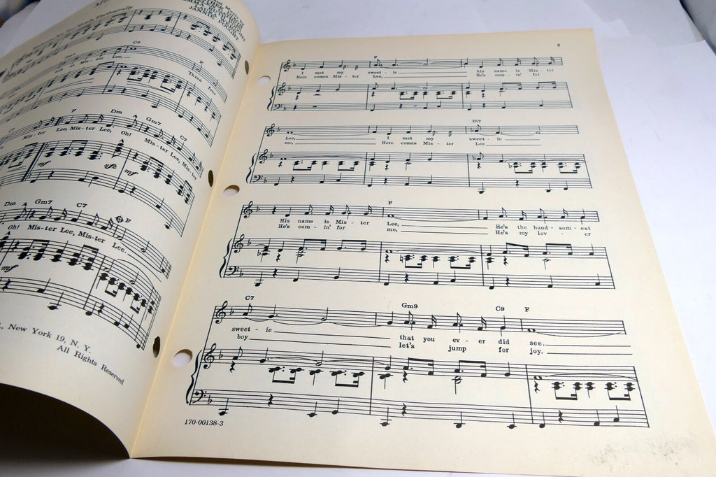 Mister Lee by Dixon Gathers Webb Pought   1957 Sheet Music The Bobbettes