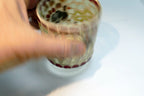 3" Glass Candle holder Red Yellow tealight hand made colorful Turkey bird