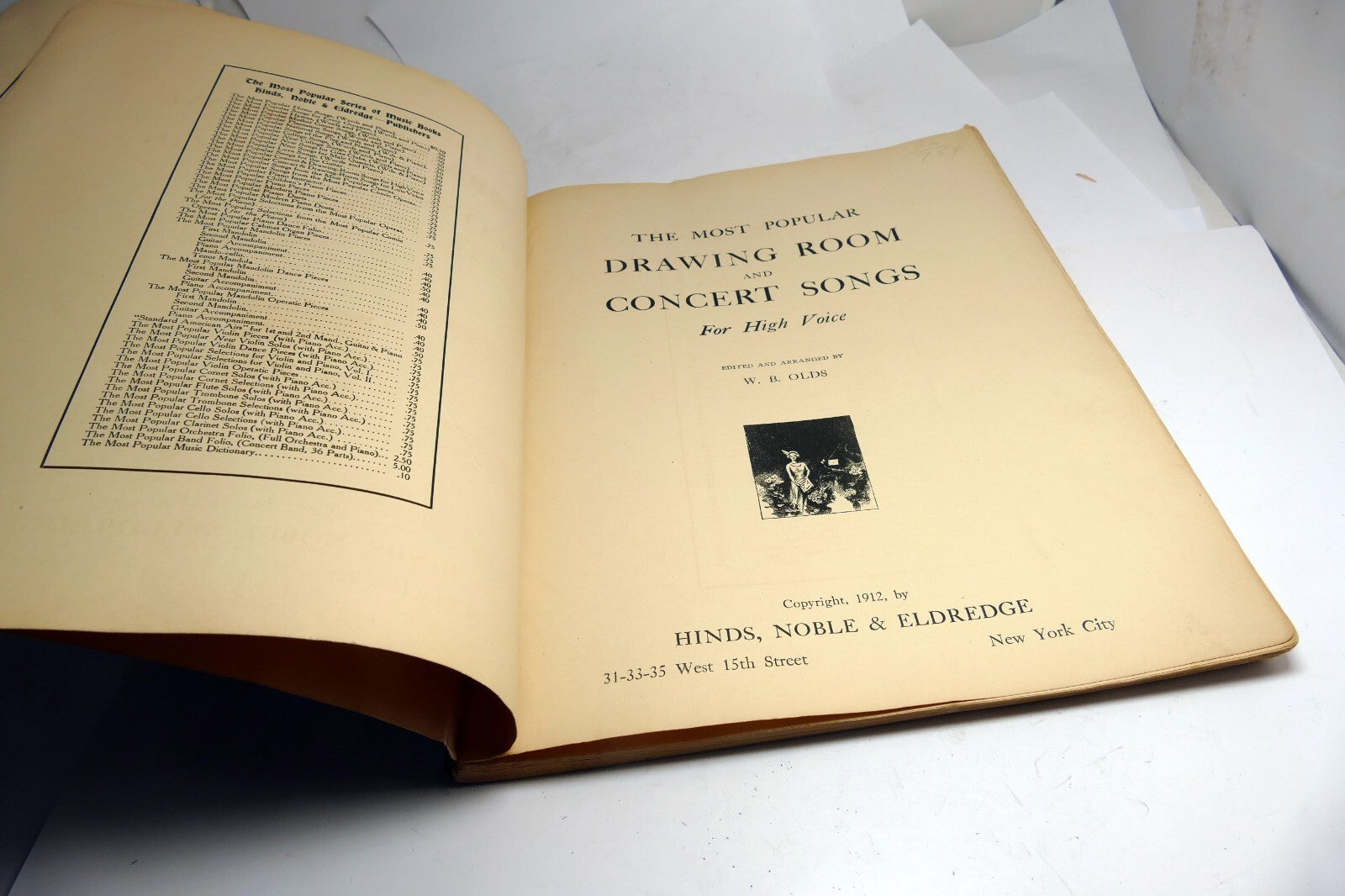 Most Popular Drawing Room and Concert Songs Sheet Music Book for High Voice 1912