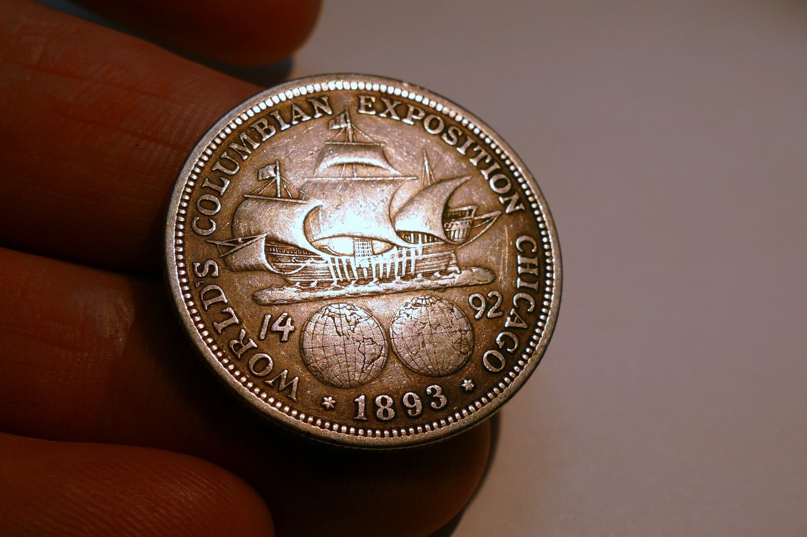 1893 Columbian Expo Half US Dollar   90% Silver  Coin
