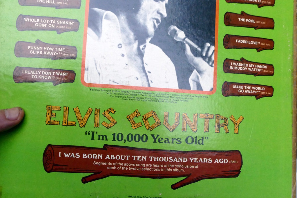 1971 Elvis Presley Elvis Country LSP-4460 - ALBUM ART COVER ONLY