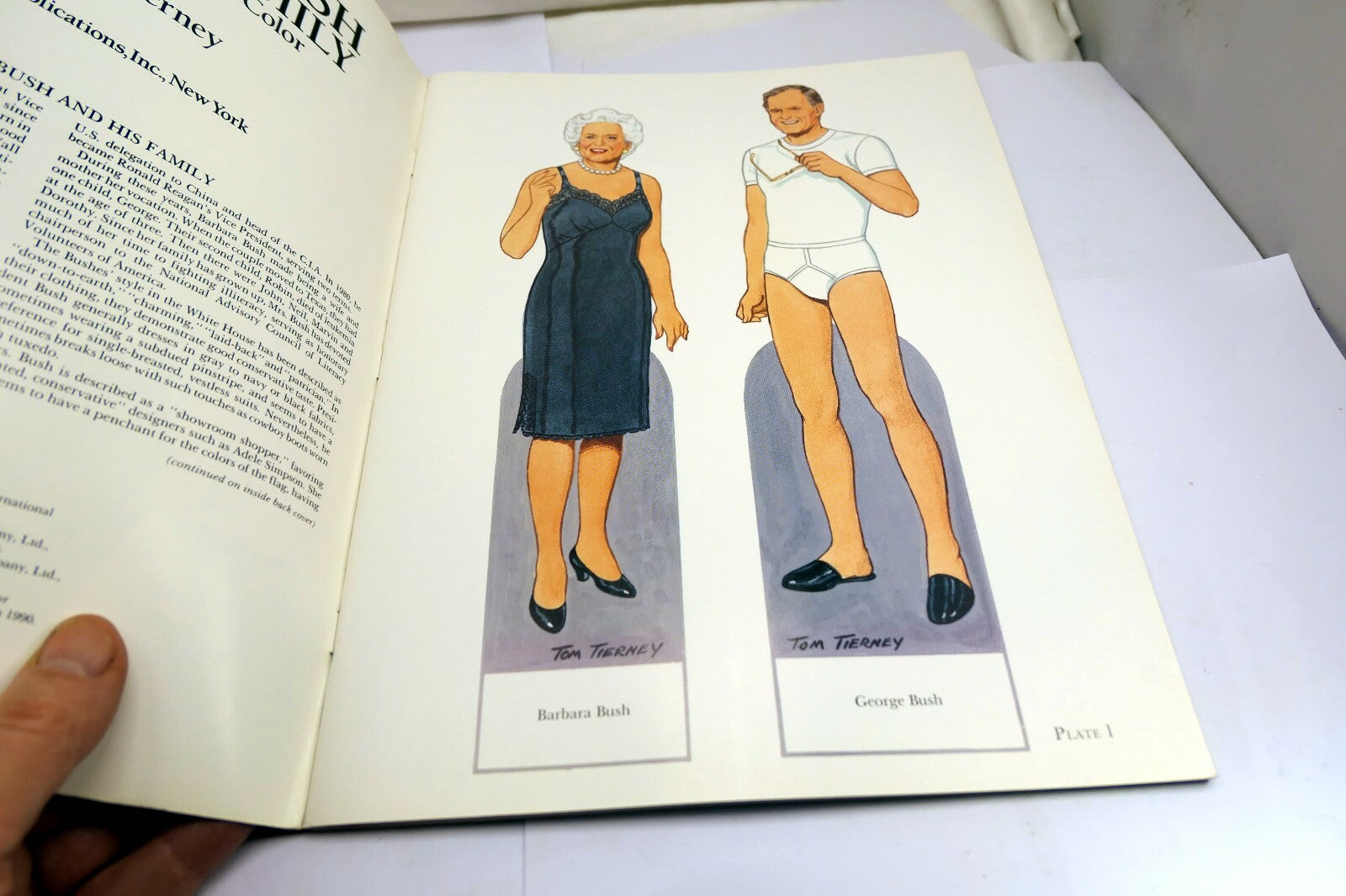 George H. Bush Senior and His Family Paper Dolls in Full Color by Tom Tierney