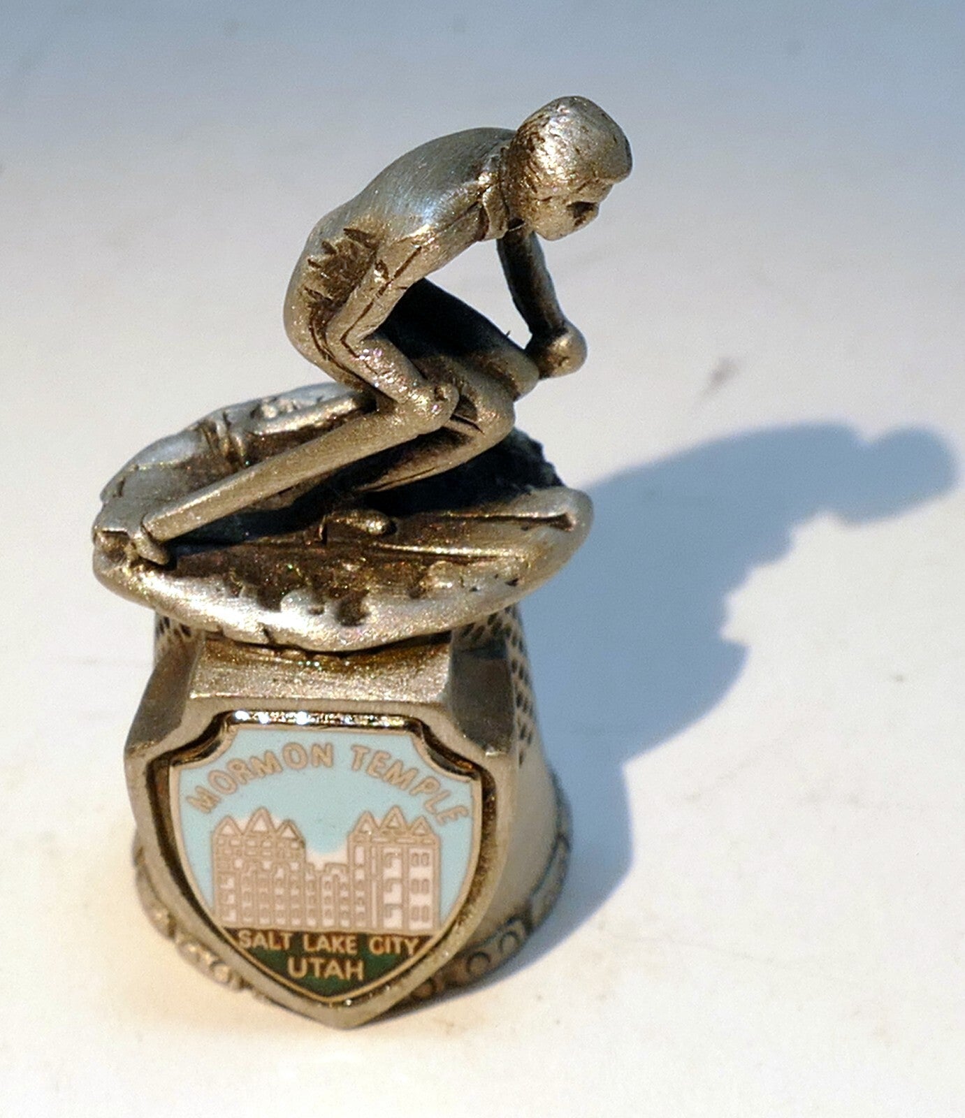 Thimble souvenir utah lds mormon temple salt lake city us metal skier