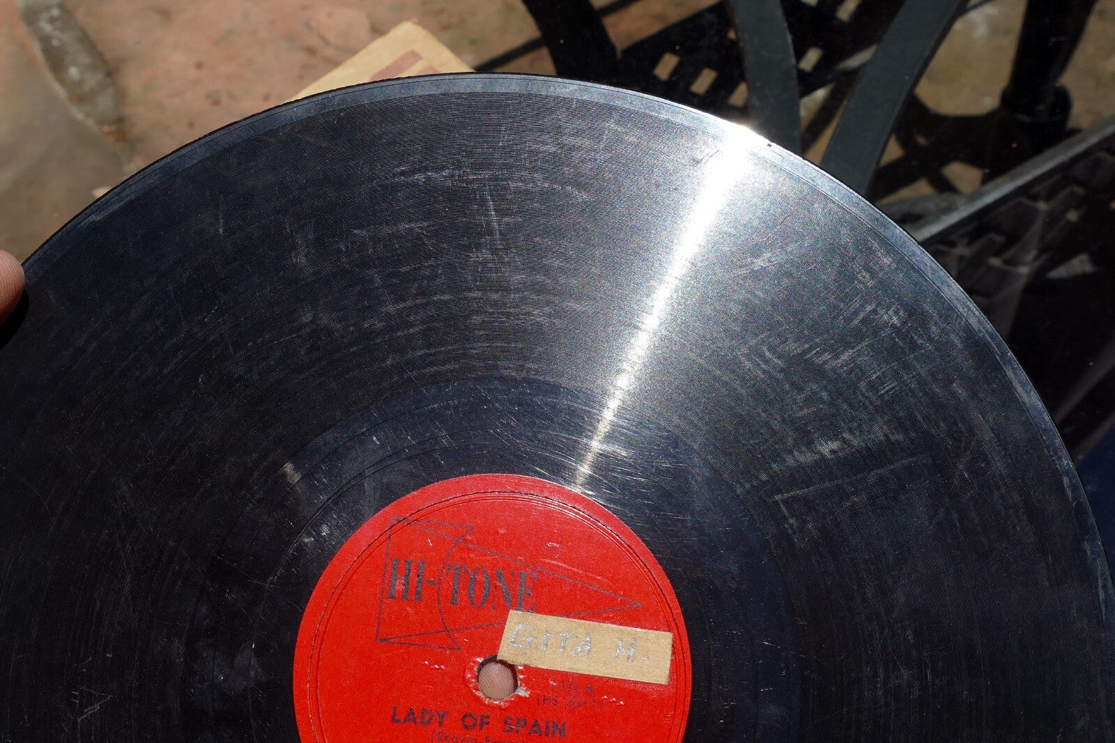 Jeffrey Clay 78rpm Single 10" Hi-Tone Records lade Spain I love you 1949