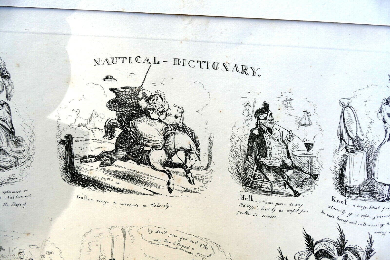 Nautical dictionary no 3 henry heath caricature print 1840 victorian