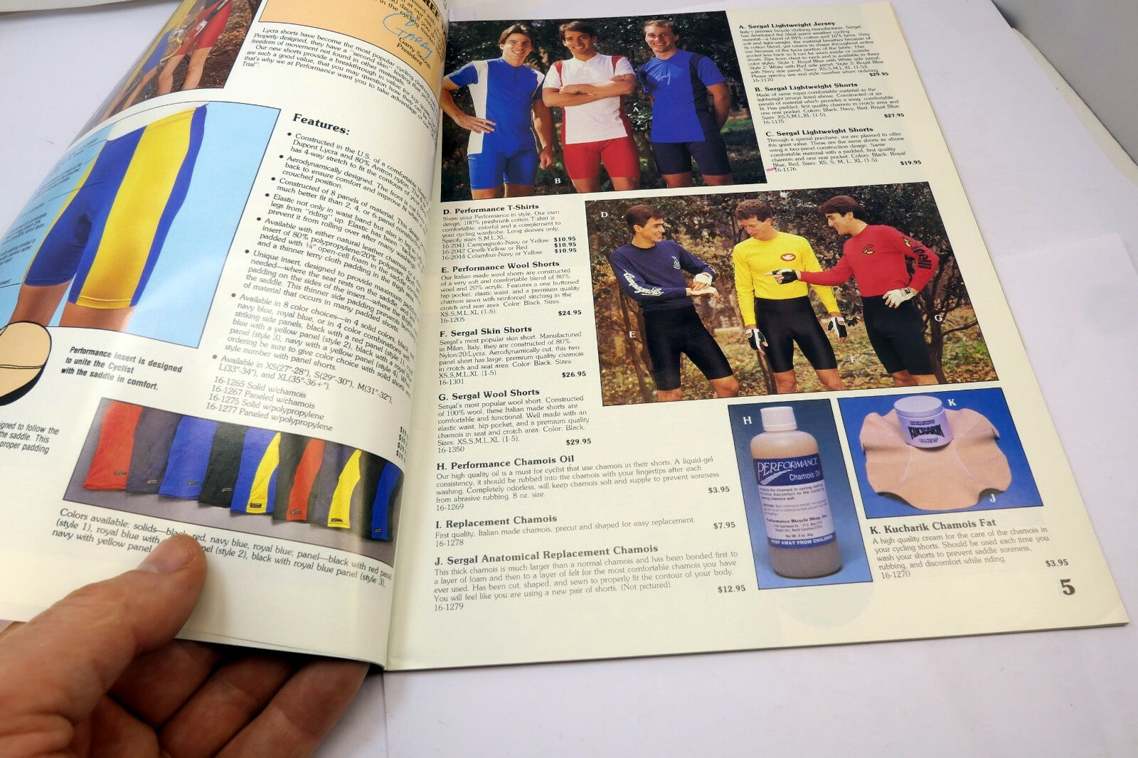 Performance Bicycle Shop Magazine Spring 1995 Sale Booklet price list