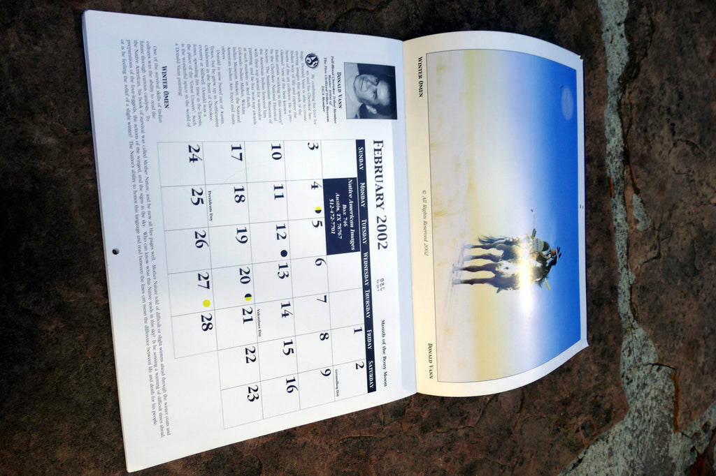 2002 The Cherokee Herritag Calendar Native American artists