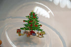 Arcoroc France Gifts & Toys Under Christmas Tree  7¾" Clear Glass Desert Plate