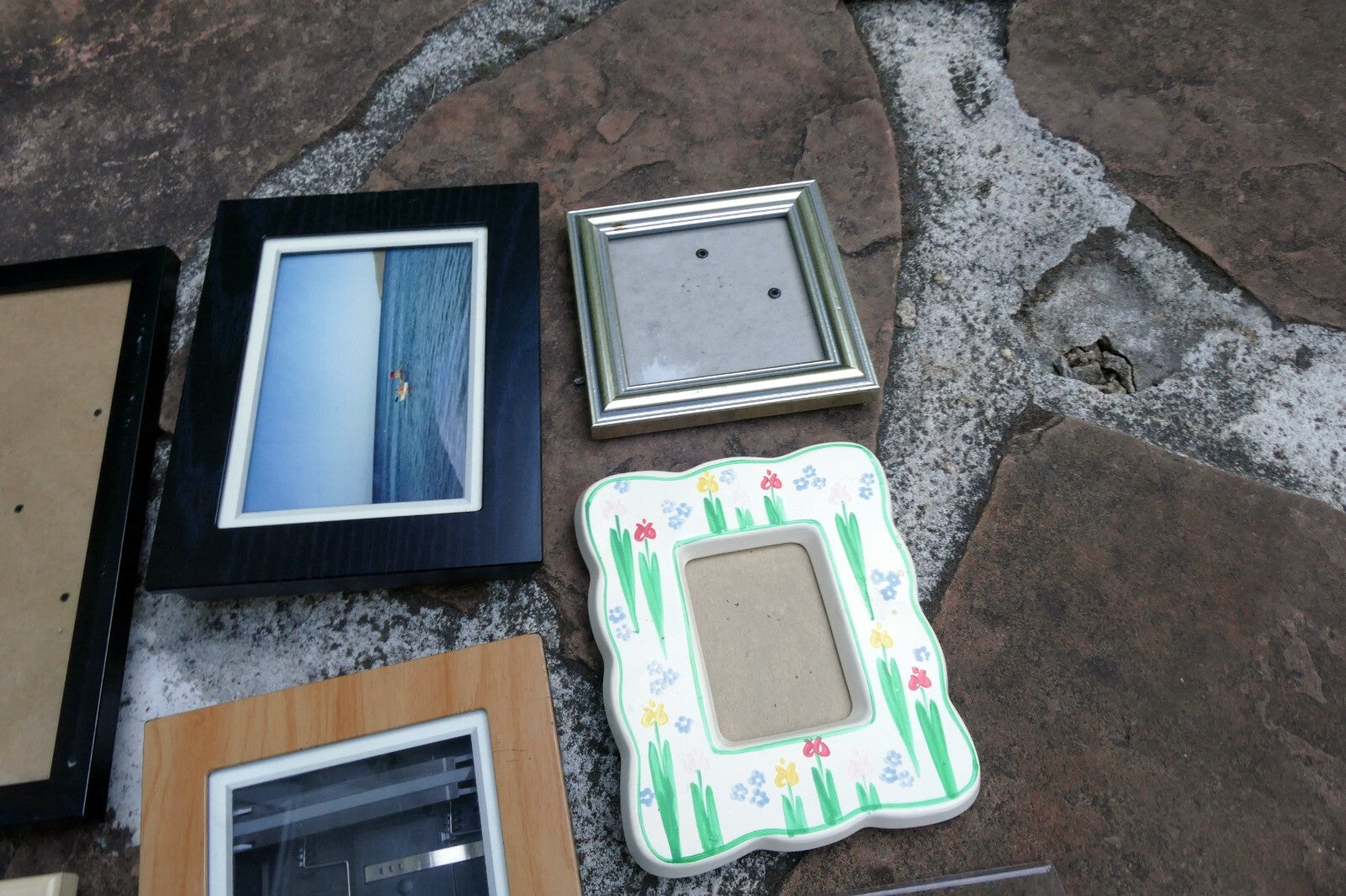 Pack of 7 Four Plastic Picture Portrait Frame 4X4" 4X6" 5X7" Art Photo lot