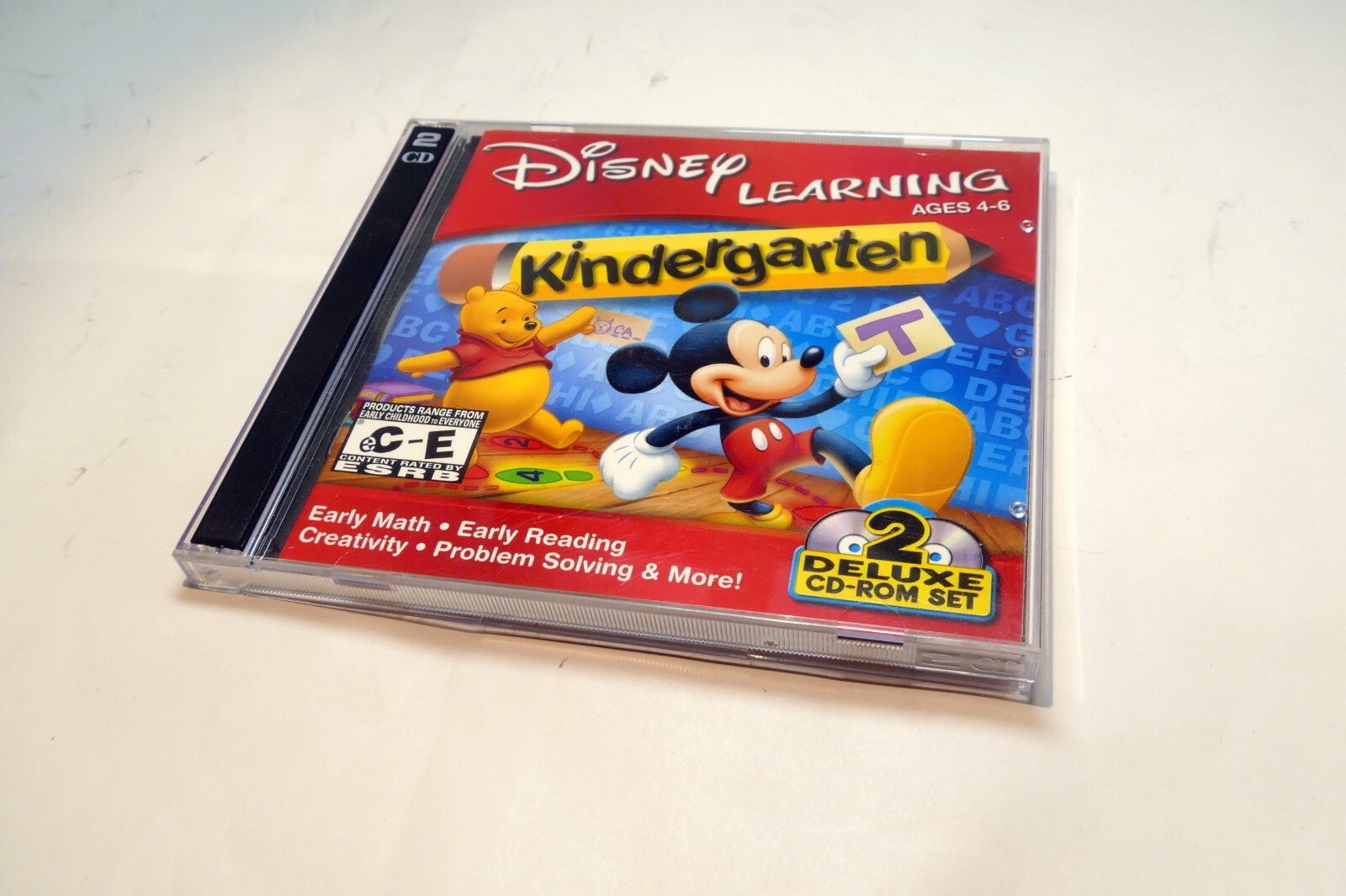 Disney LEARNING Ages 4-6 Kindergarten Deluxe 2 Disc CD-ROM SET Interactive 2000
