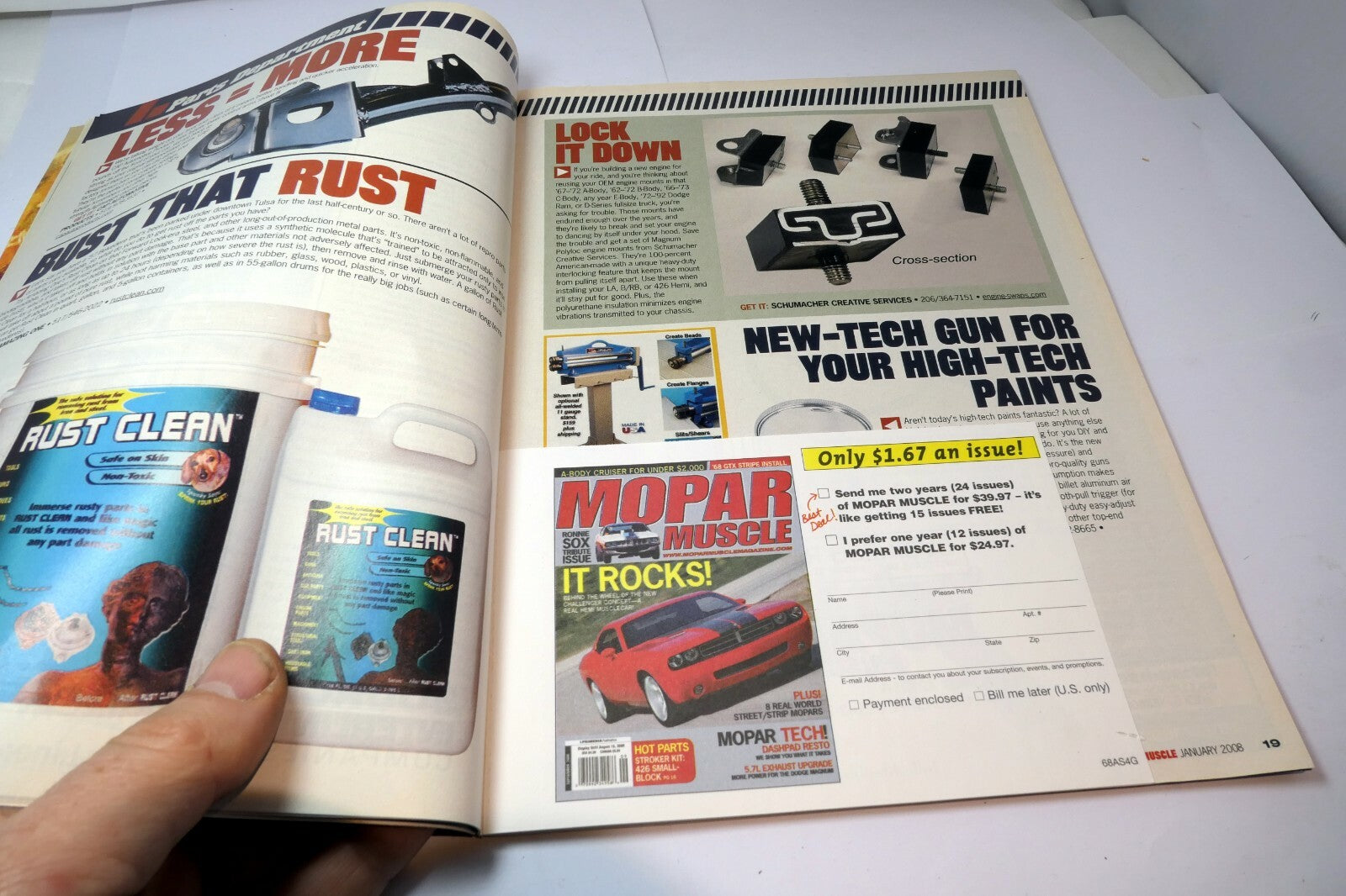 MOPAR Muscle Magazine January 2008 In-Your-Face Duster, '58 Dual Chia, A/FX