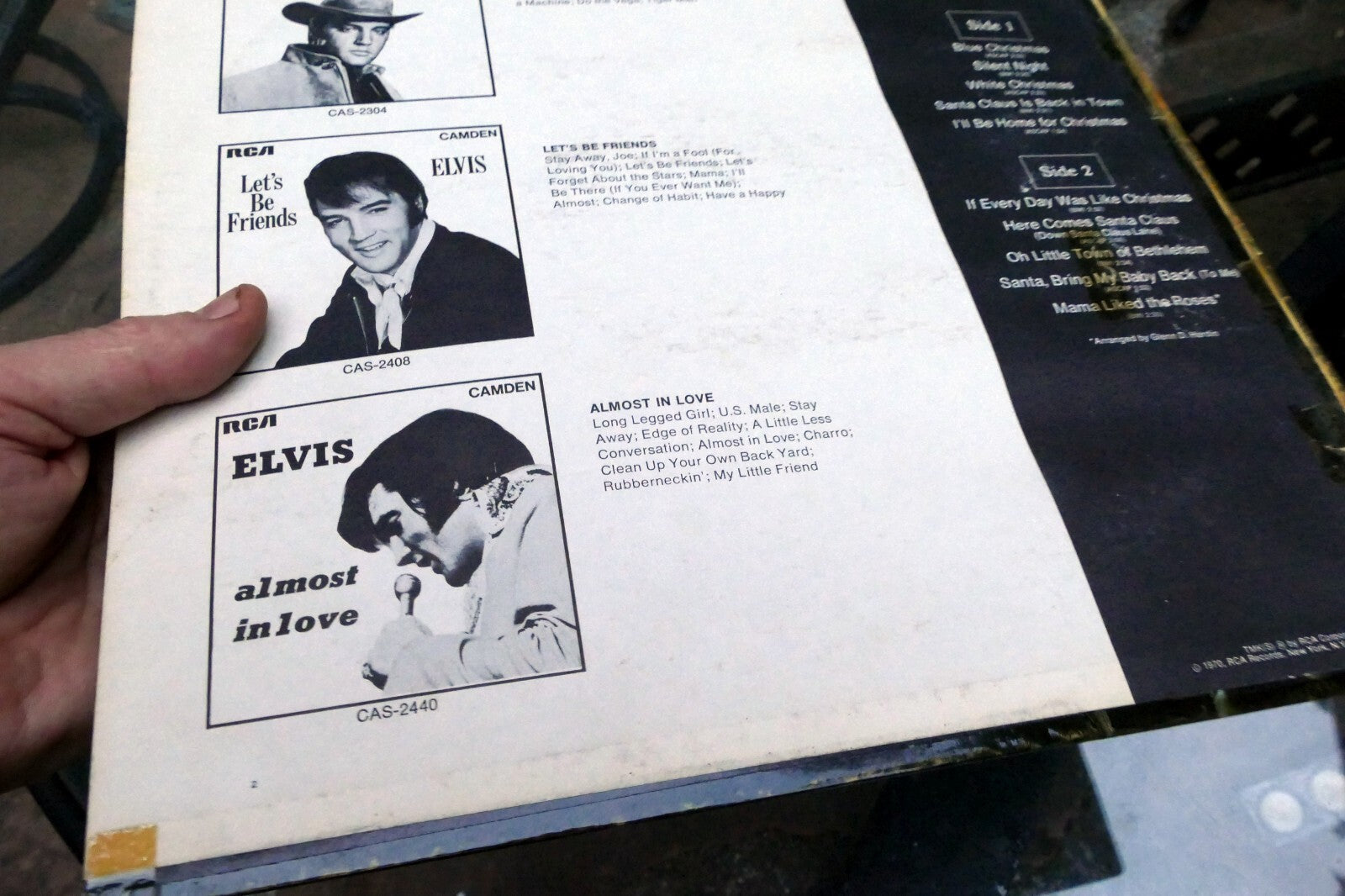 1970 Elvis Presley Elvis' Christmas Album RCA CAL-2428 - ALBUM ART COVER ONLY