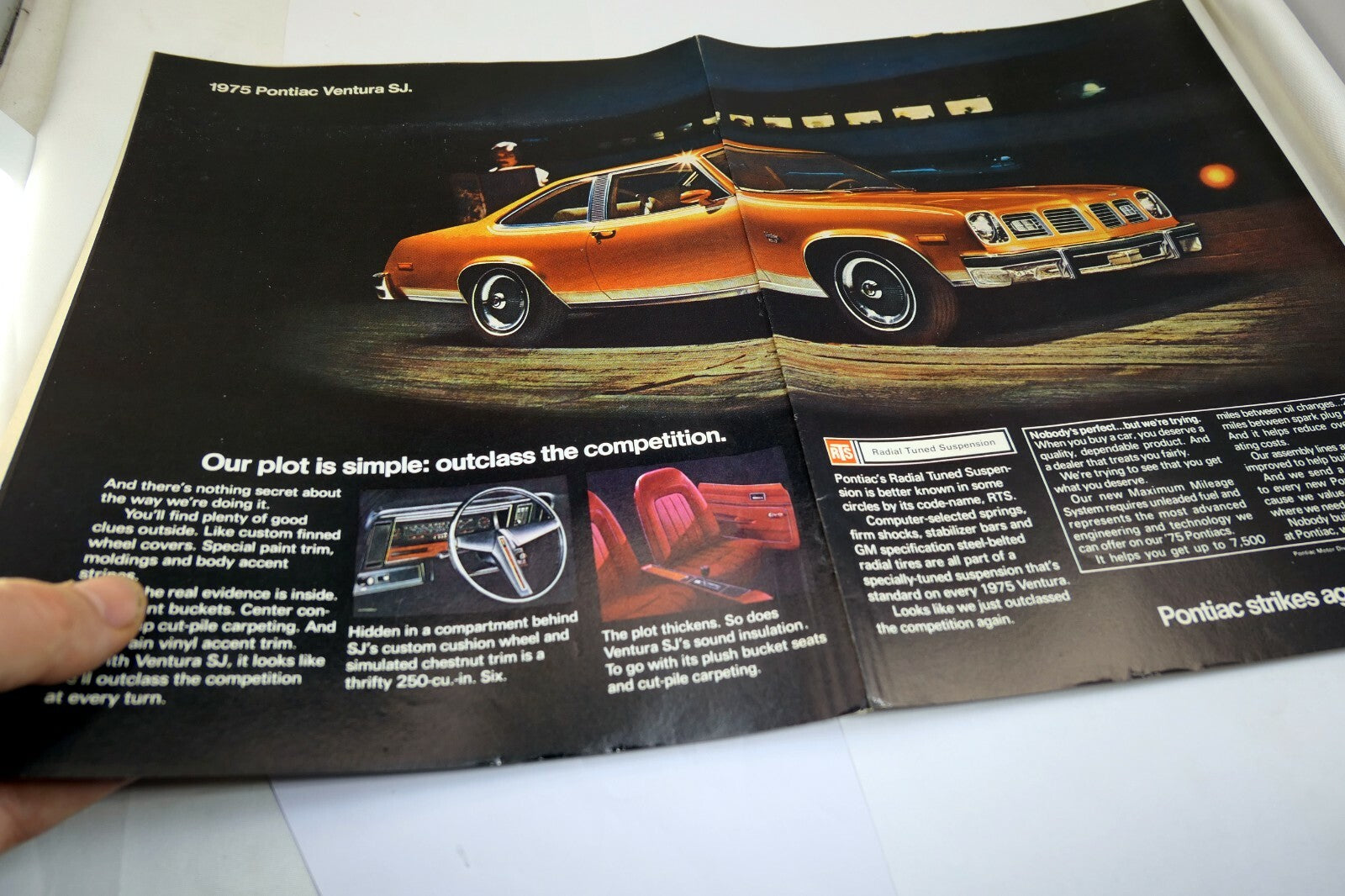 Pontiac 1975 Ventura SJ  Car Magazine clippings Advertisement  Ad