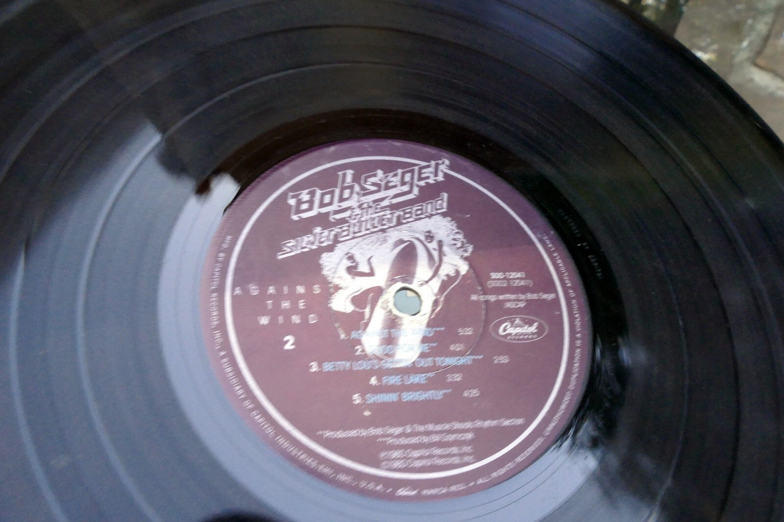 BOB SEGER AGAINST THE WIND LP Vinyl SOO 12041 1980 Original Capitol Records