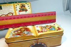 "Night before Christmas"  Book Shaped Tin with box mouse sleep - boxed