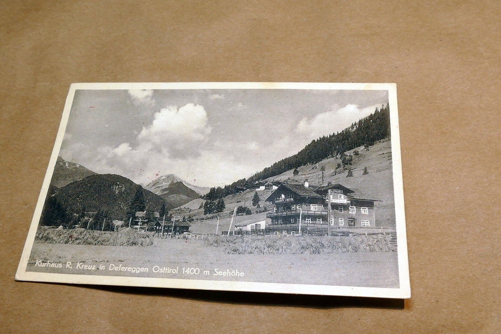 Kurhaus R. Kreuz Defereggen Austria  landscape Alps postcard 1930's - unposted