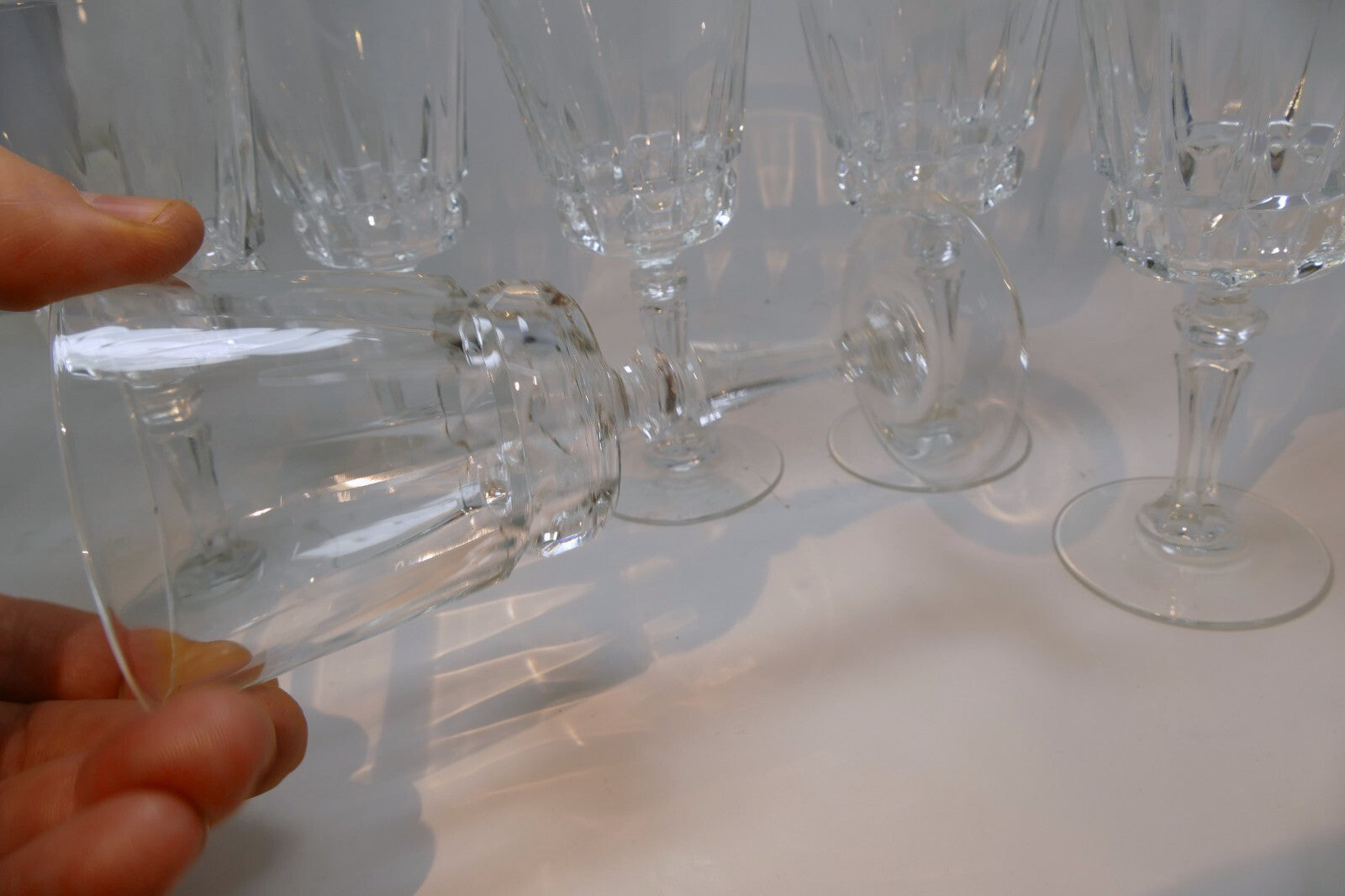 Cristal D'Arques Durand Crystal Chantelle Claret Wine Glass Goblet Set of 6