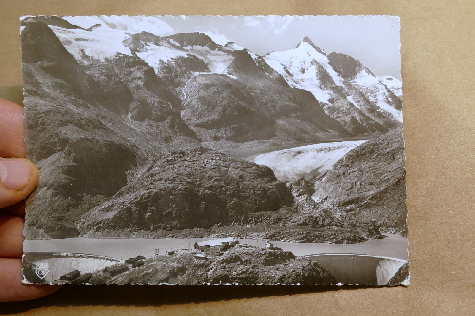 Großglockner-Hochalpenstraße postcard Black & white Austria vintage - unposted