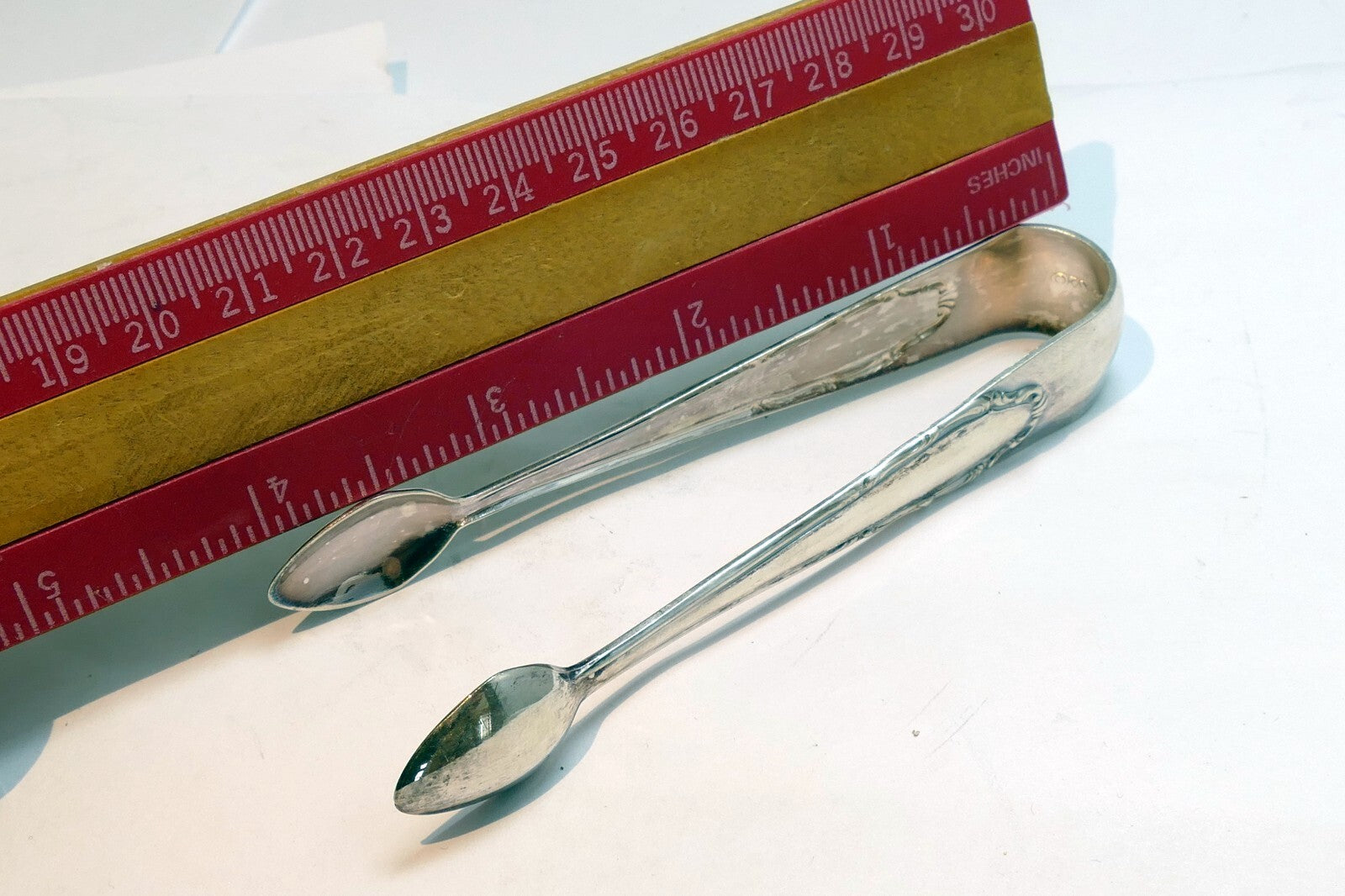 Silver Plate Motif Sugar Cube Tongs for tea pot
